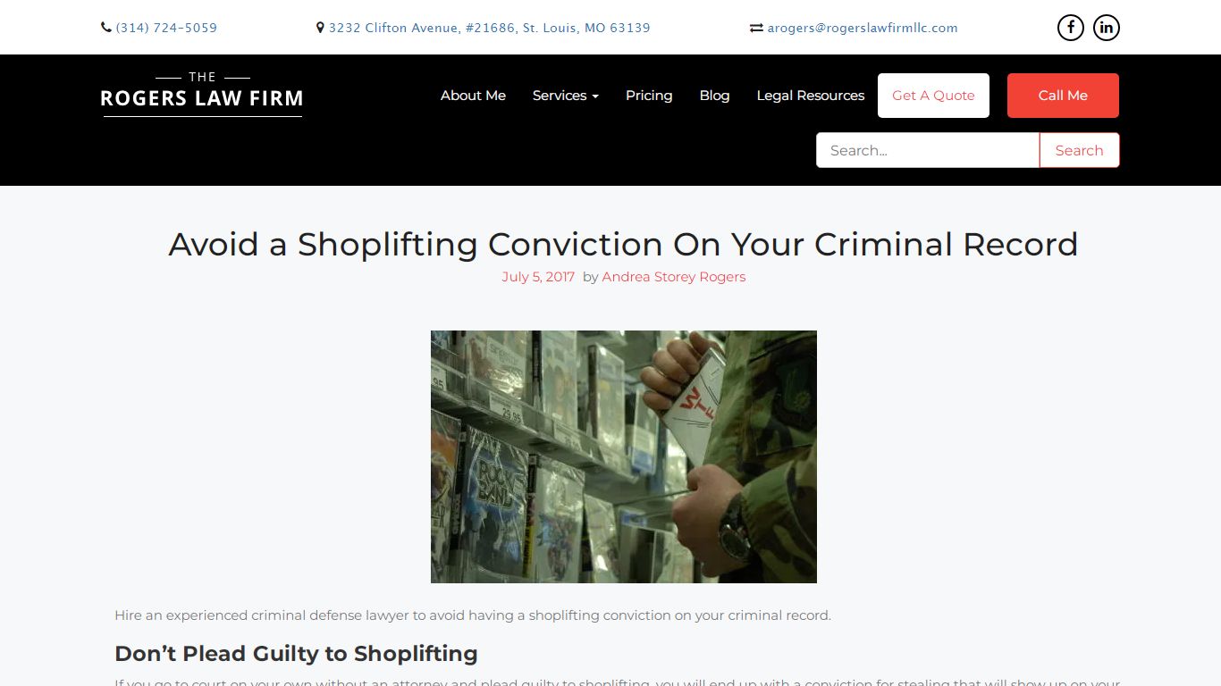 Avoid a Shoplifting Conviction On Your Criminal Record