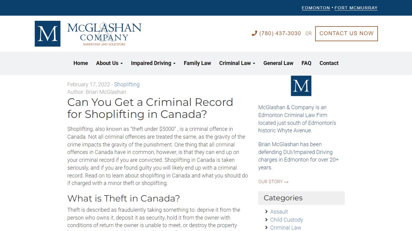 Can You Get a Criminal Record for Shoplifting in Canada?